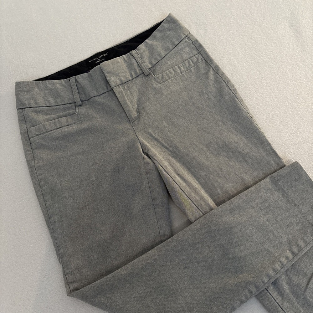 Banana‎ Republic Sz 0 GRAY Jackson Fit Skinny Trouser Pants STRETCH Women's EUC